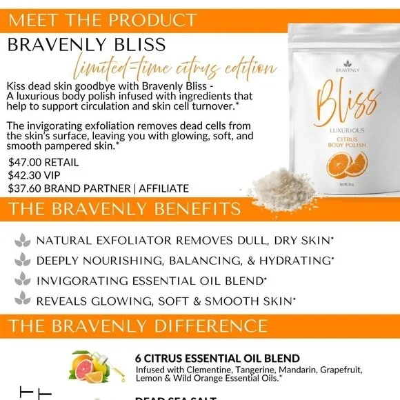 Bliss Luxurious Citrus Body Polish by Bravenly Global - Picture 6 of 10